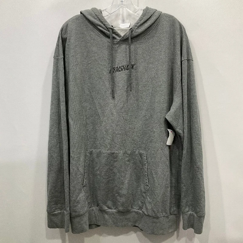 Sweatshirt Hoodie By Gym Shark In Grey, Size: L