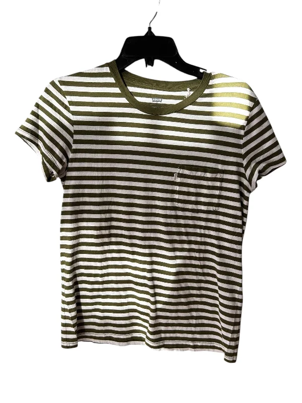 Top Short Sleeve By Levis In Striped Pattern, Size: Petite   S