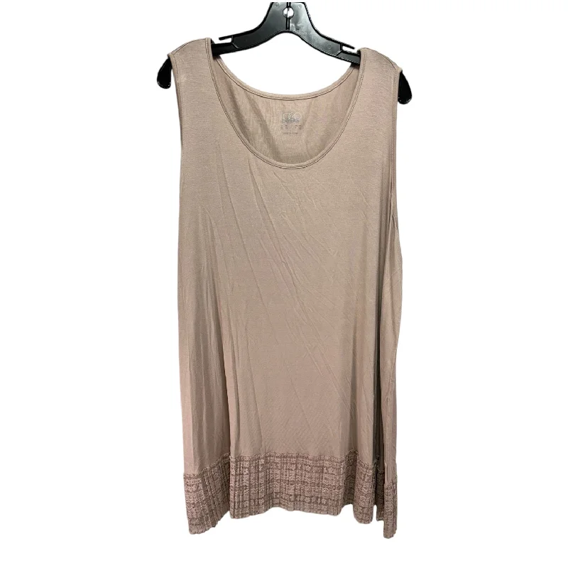 Top Sleeveless By Logo In Pink, Size: 2x