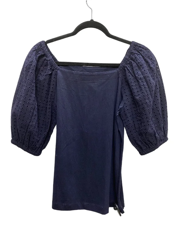 Top Short Sleeve By Crown And Ivy In Navy, Size: S