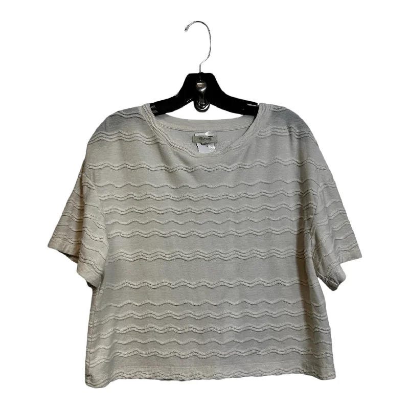 Top Short Sleeve By Madewell In Cream, Size: S