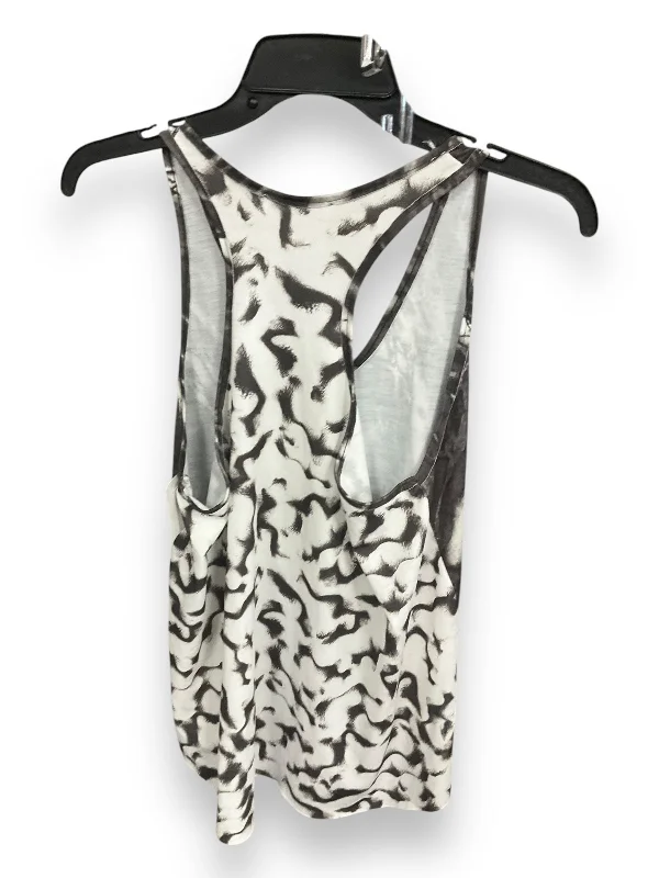 Top Sleeveless By Zara In Black & White, Size: M