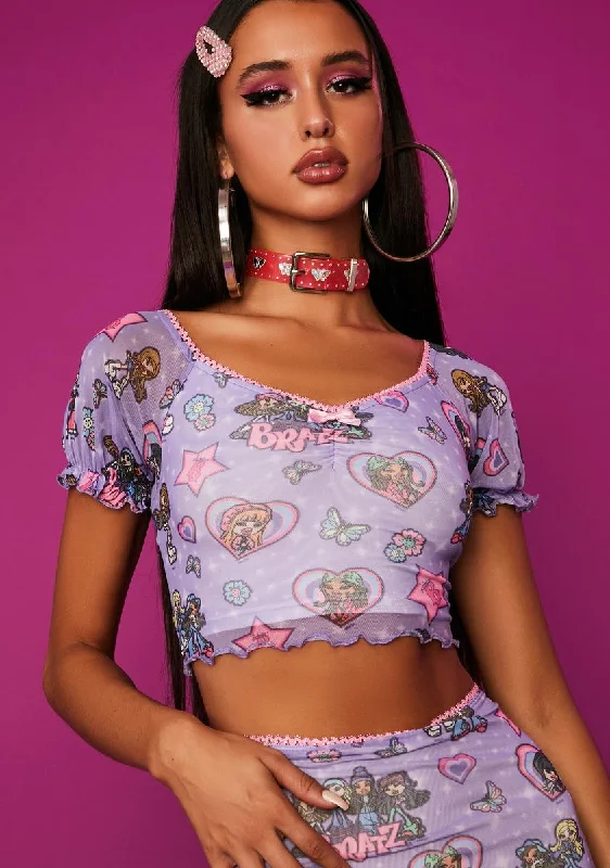 Bratty Since Birth Mesh Top