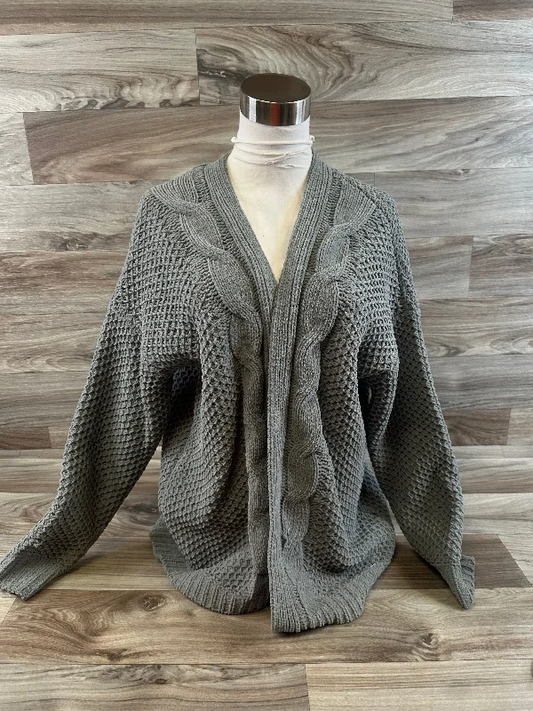 Sweater Cardigan By Hollister In Grey, Size: S