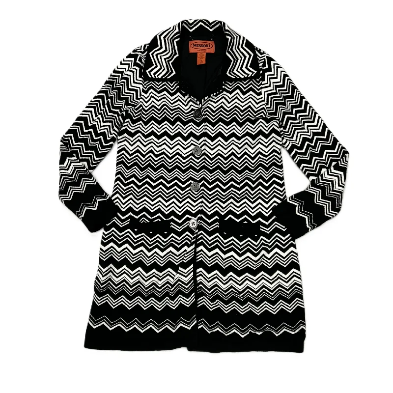 Sweater Cardigan By Missoni For Target In Black & White, Size: M