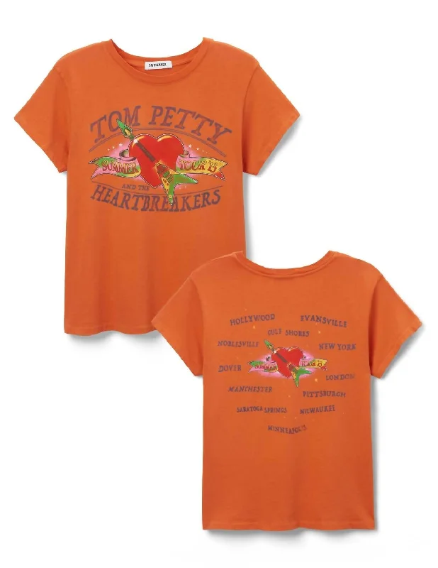 Tom Petty Summer '13 Tour Tee In Tangerine