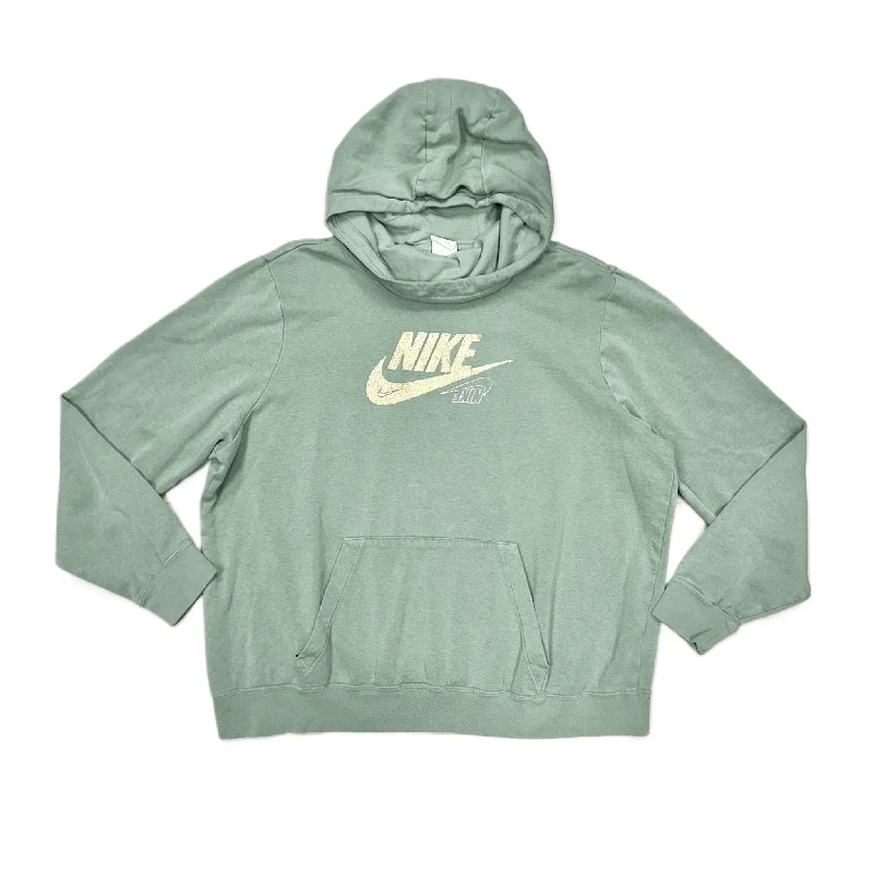 Athletic Sweatshirt Hoodie By Nike Apparel In Green, Size: Xl