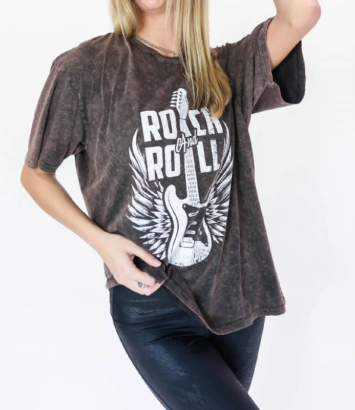 Rock And Roll Tee In Vintage Blush