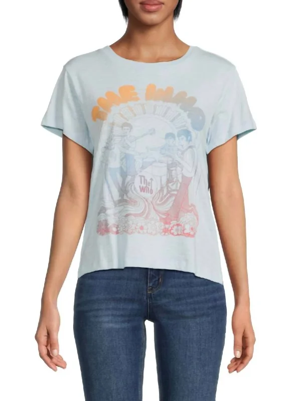 The Who Retro Band Tee In Tide Blue