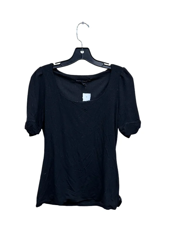 Top Short Sleeve By White House Black Market In Black, Size: Xs