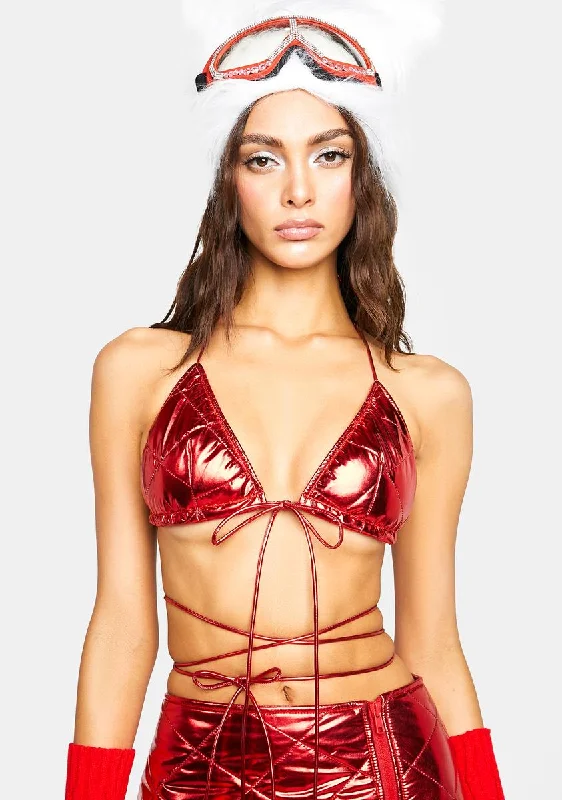 Berry Delighted Quilted Bra Top