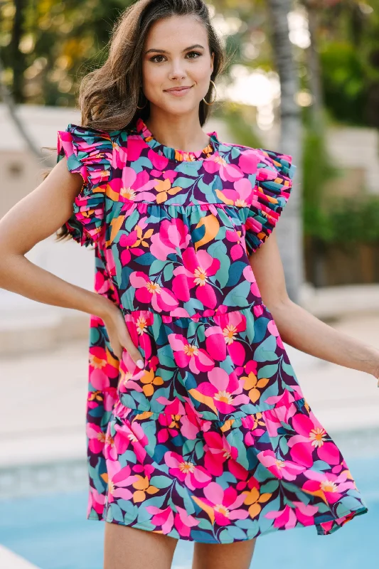 Limited Stock, Unlimited Style Make My Day Eggplant Purple Floral Babydoll Dress