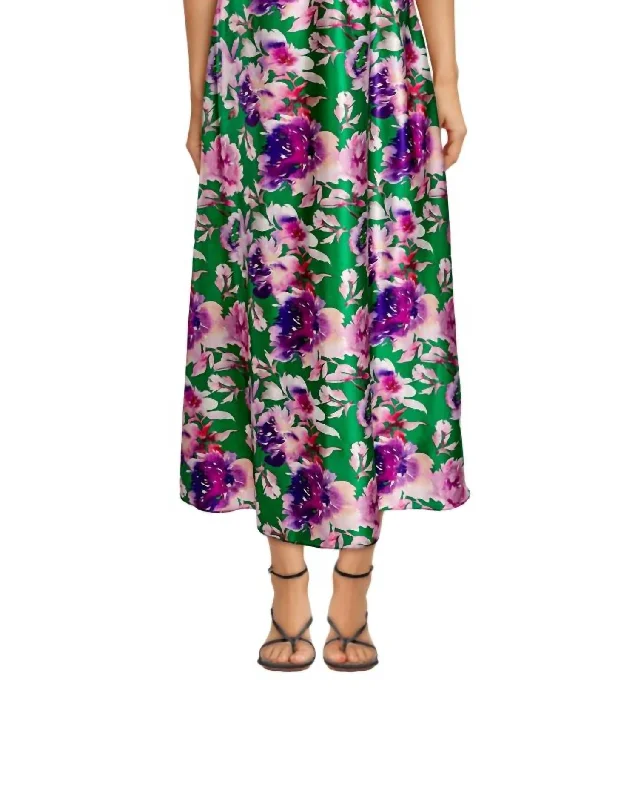 End Of Season Clearance Giana Dress In Green Floral