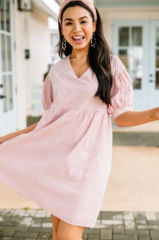 Special Holiday Sale – Limited Stock Do Yourself A Favor Blush Pink Babydoll Dress