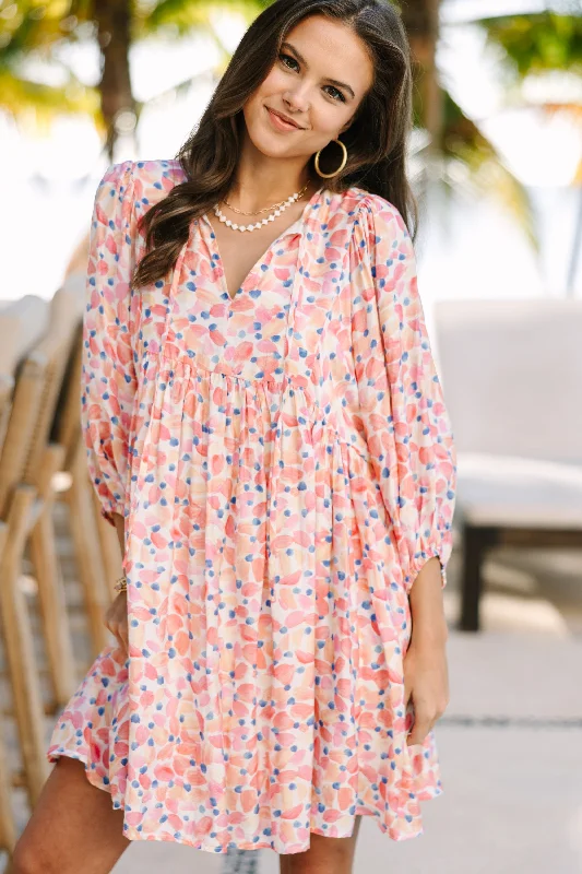 Limited-Time Offers On Elegant And Casual Styles Tell It All Blush Pink Floral Babydoll Dress