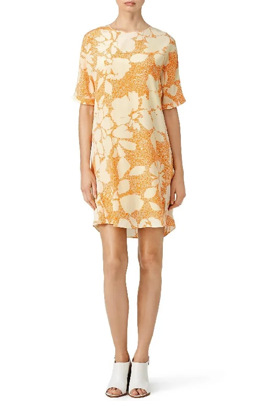 Online Clothing Stores Floral Ondolina Dress In Orange