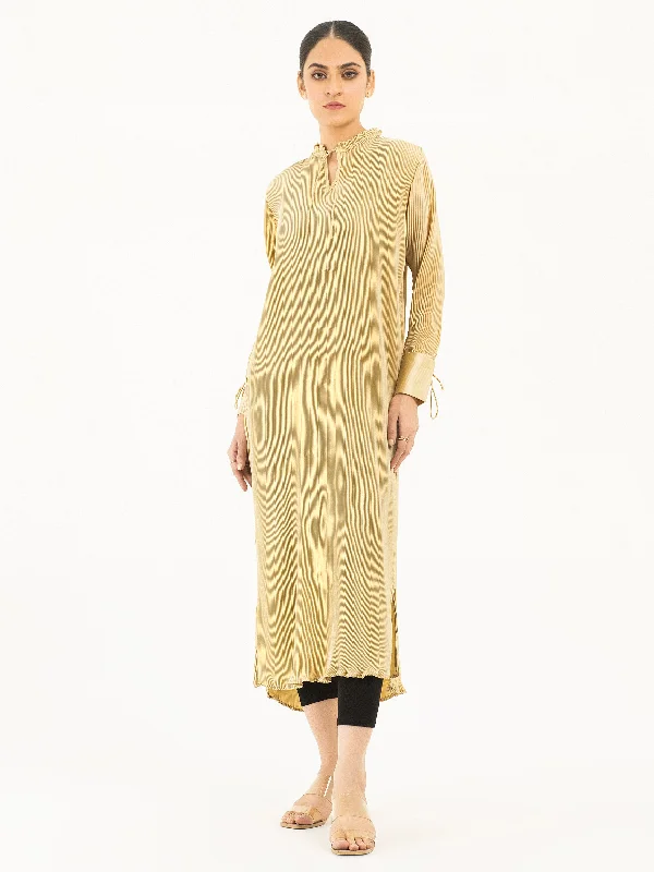 Free Spirited Fashion Pleated Silk Dress