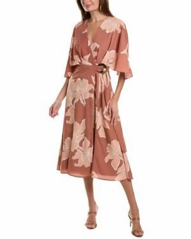 Trendy Attire For Her Lilita Dress In Hazel Dramatic Floral