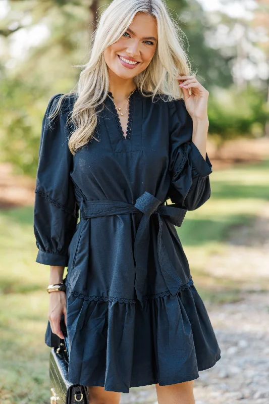 Trendy Clothing, Unbeatable Disco Want You Back Black Crochet Dress