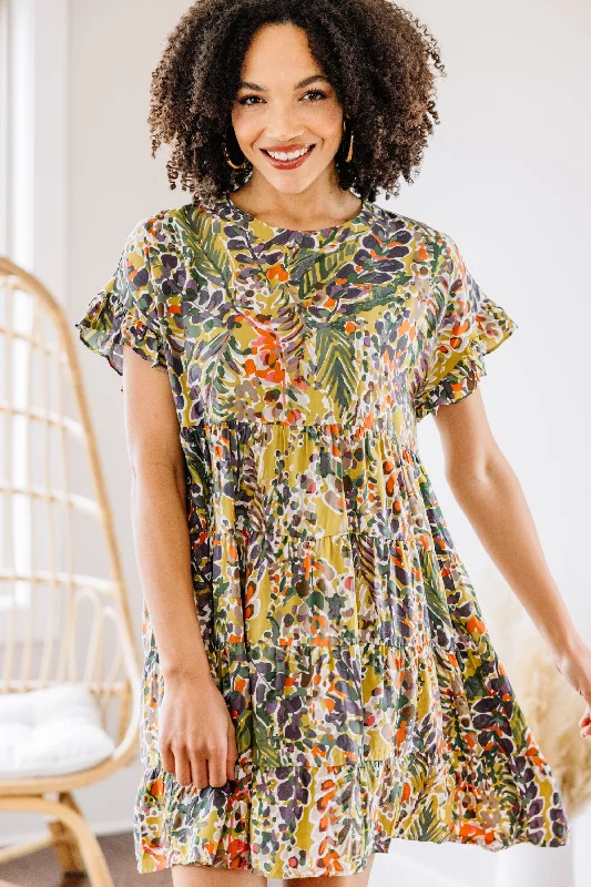 Premium Quality At Unbeatable Prices Just You Wait Light Moss Green Babydoll Dress