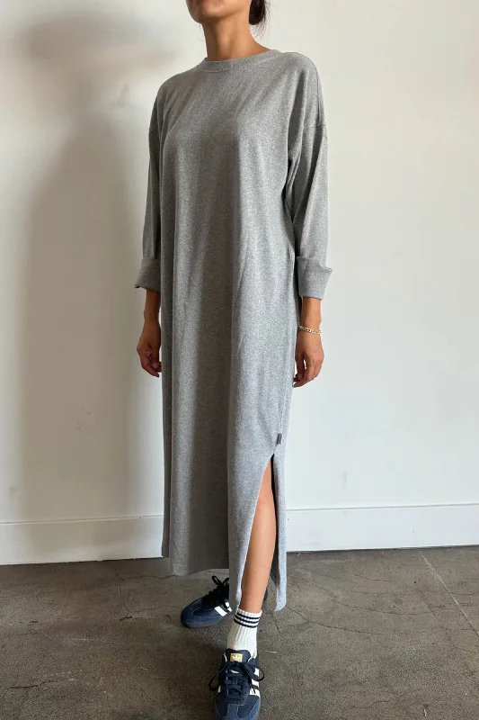 Trendy Athleisure Clothing For Women Sunday Dress (Heather Grey)