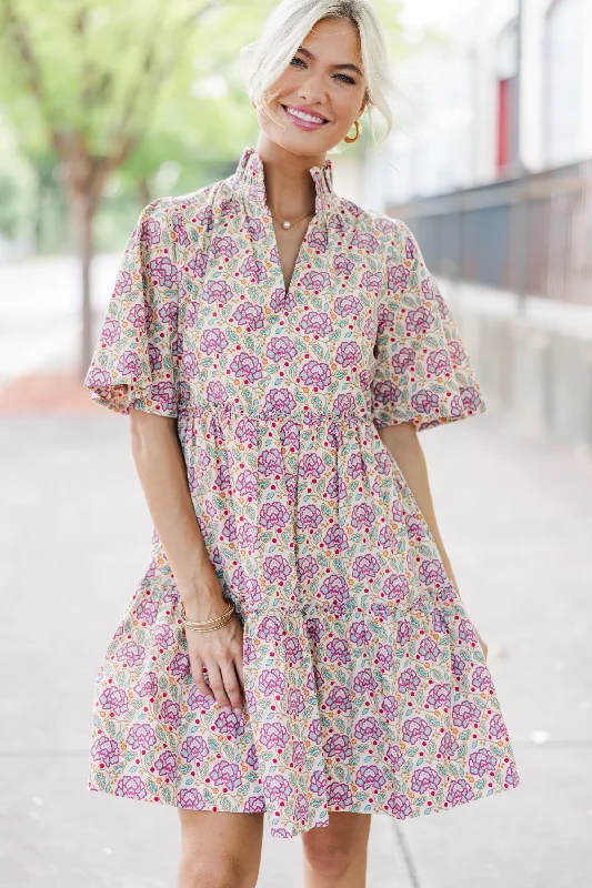 Flash Sale On Women's Apparel – Grab Your Favorites Today Feeling Your Best Magenta Purple Paisley Dress