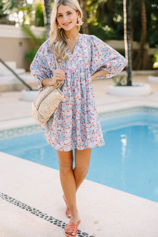 Chic And Affordable Fashion – Shop Now And Save Tell It All Light Blue Floral Babydoll Dress