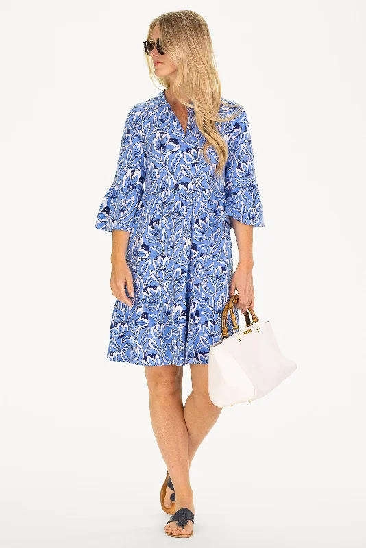 Eclectic Style Wardrobe The Eveline Dress in Blue Blossom