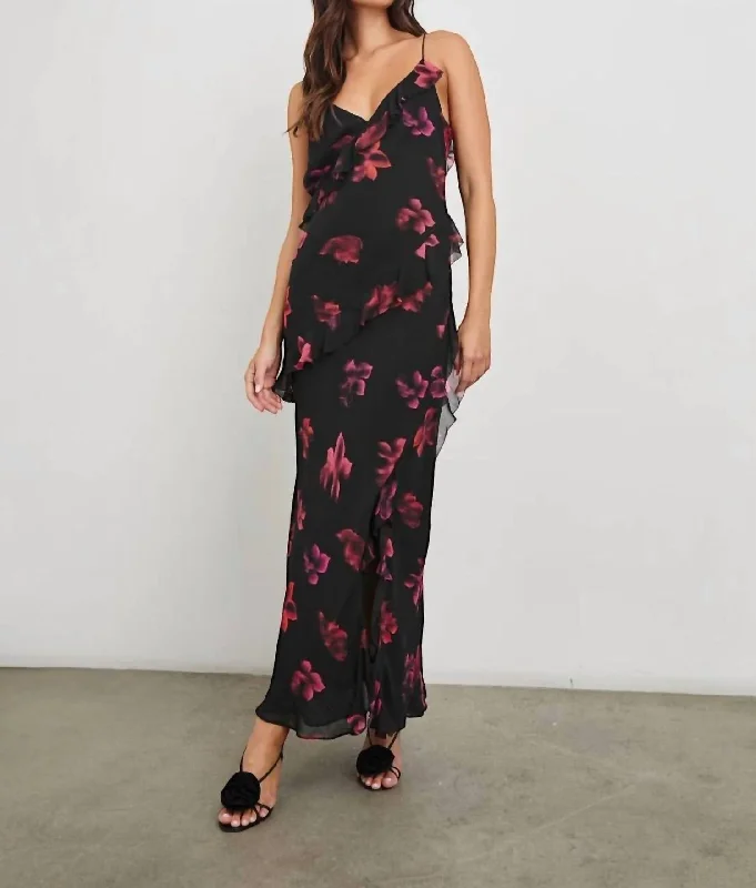 Comfortable Loungewear for Women Kariselle Dress In Dark Azalea