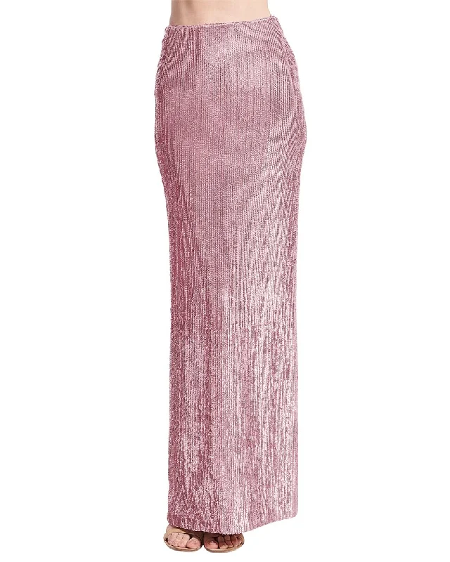 Emily Shalant Long Stretch Sequin Column Skirt