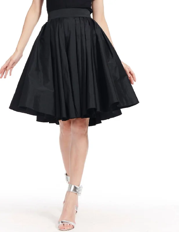 Taffeta Party Skirt In Black