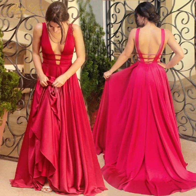 Elegant Satin Evening Gown