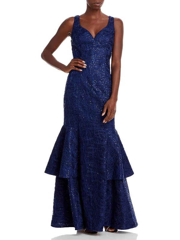 Womens Sequined Mermaid Evening Dress