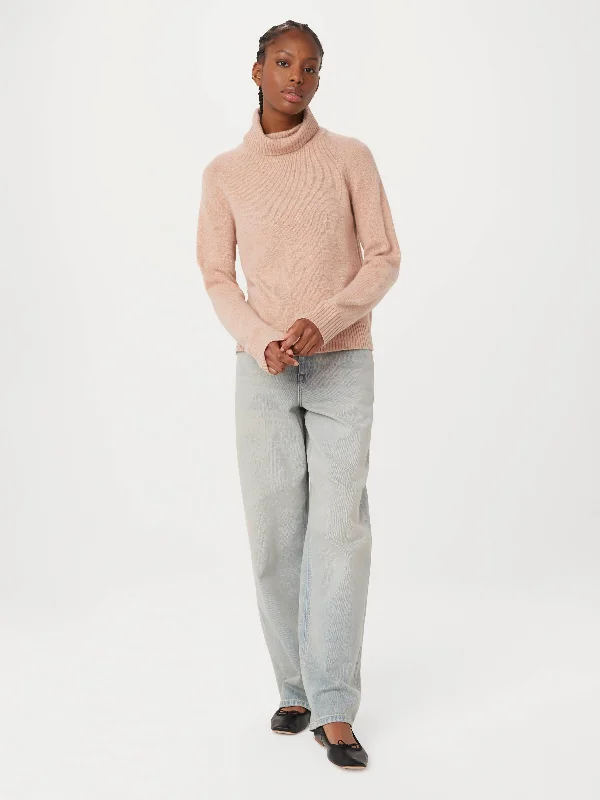 The Yak Wool Turtleneck in Blush Pink