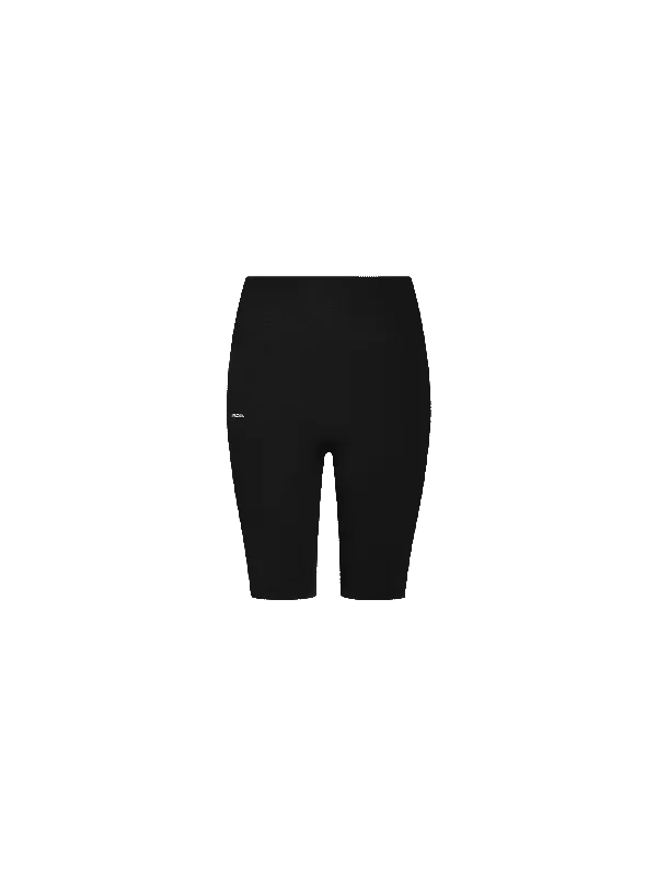 Women's Plant-Stretch Compressive Cycle Shorts—black