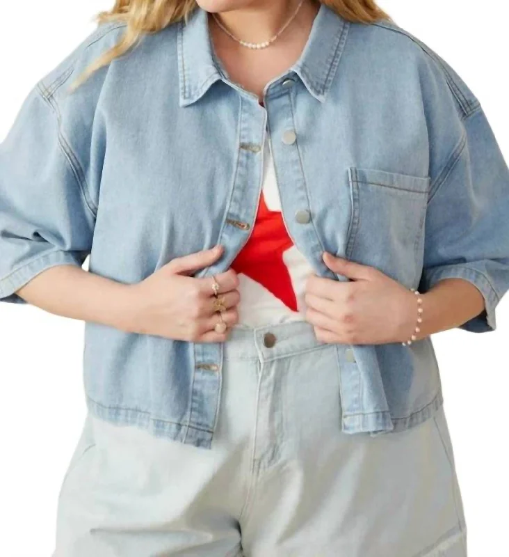 Boxed Out Jacket In Denim