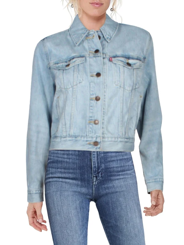 Womens Denim Lightweight Trucker Jacket