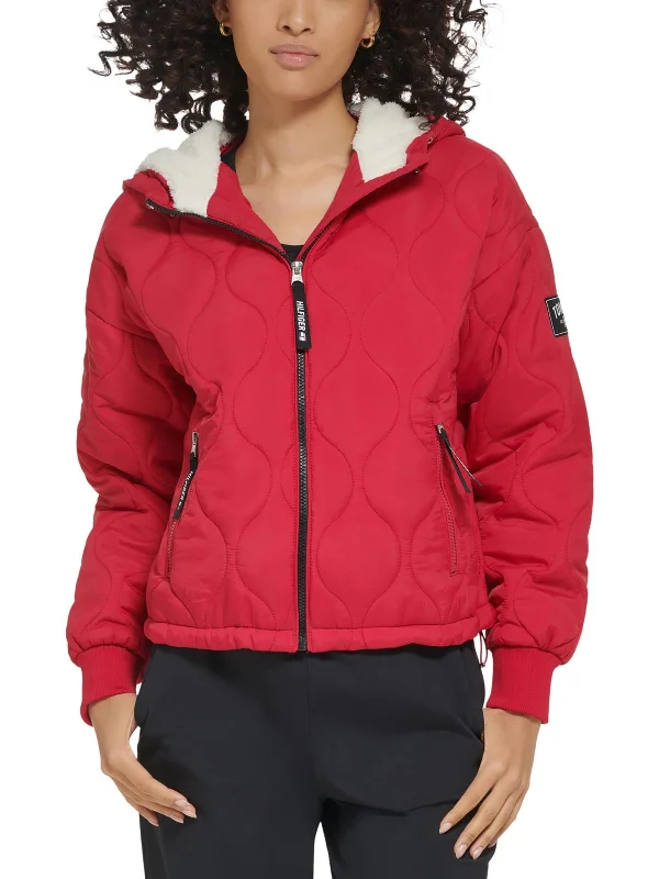 Womens Hooded Cold Weather Quilted Coat